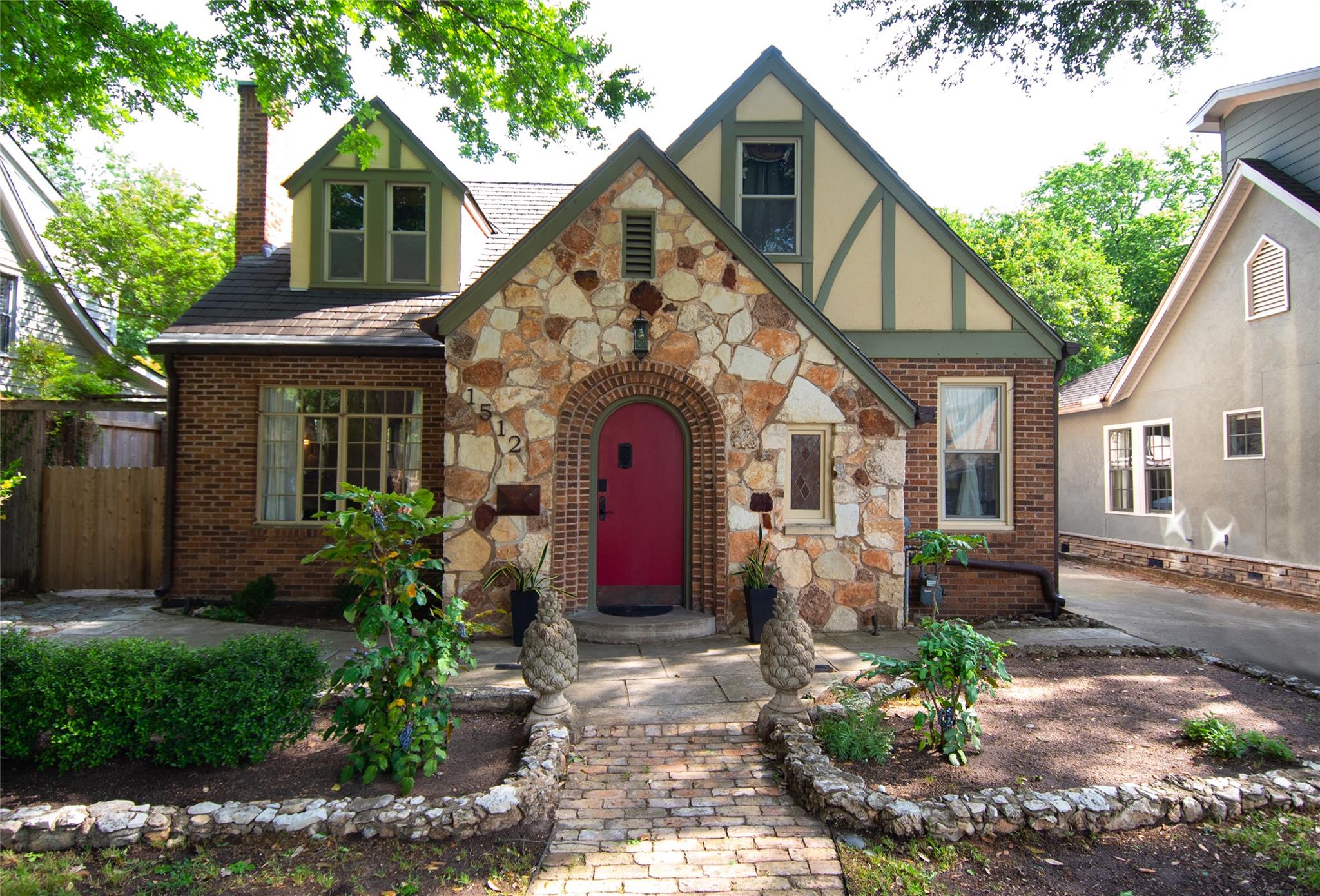 Tudor revival-style home in Austin Texas